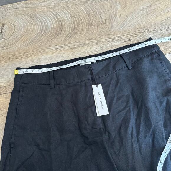 Banana Republic The Everyday Wide Leg Linen Pant Black M 713516 - Picture 11 of 12